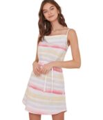 Платье bella dahl, Cowl Neck Mini Dress 9819892 | Painted Scala Stripe фото 1