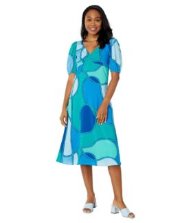 Платье Donna Morgan, Puff Sleeve Midi Dress