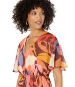 Платье Donna Morgan, Floral Mini Dress 9822642 | Deep Wine/Mineral Yellow фото 3