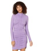 Платье MONROW, Flat Rib Mock Shirred Dress 9823716 | Aster Purple фото 1