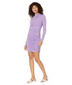 Платье MONROW, Flat Rib Mock Shirred Dress 9823716 | Aster Purple фото 4