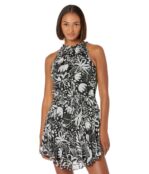 Платье MILLY, Gwin Painted Tiger Lily Dress 9824152 | Black/White фото 1