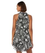 Платье MILLY, Gwin Painted Tiger Lily Dress 9824152 | Black/White фото 2