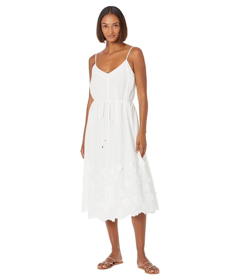 Платье MILLY, Becca 3-D Cotton Embroidered Dress 9824167 | White фото 1