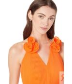 Платье MILLY, Evie Pleated Dress 9824170 | Tangerine фото 3