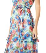 Платье MILLY, Painted Dahlia Print Petal Dress 9824186 | Multi фото 3