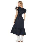 Платье MOON RIVER, Smocking Embroidered Yoke Midi Dress 9828606 | Navy фото 2