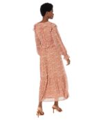 Платье MOON RIVER, Smocked Ruffled Printed Midi Dress 9828604 | Rust Multi фото 2