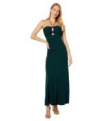 Платье MOON RIVER, Strap Halter Backless Midi Dress 9828609 | Green фото 1