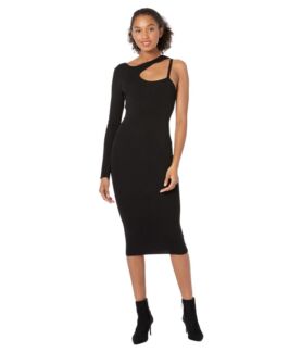 Платье MOON RIVER, Cutout Fitted Midi Sweaterdress