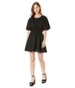 Платье MOON RIVER, Bubble Sleeve Back Cutout Mini Dress 9828608 | Black фото 4