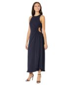 Платье MOON RIVER, Side Ruched Cutout Midi Dress 9828612 | Navy фото 1