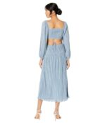 Платье MOON RIVER, Pleated Cutout Midi Dress 9828613 | Dusty Blue фото 2