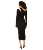 Платье MOON RIVER, Asymmetrical Cutout Sweaterdress 9828615 | Black фото 2