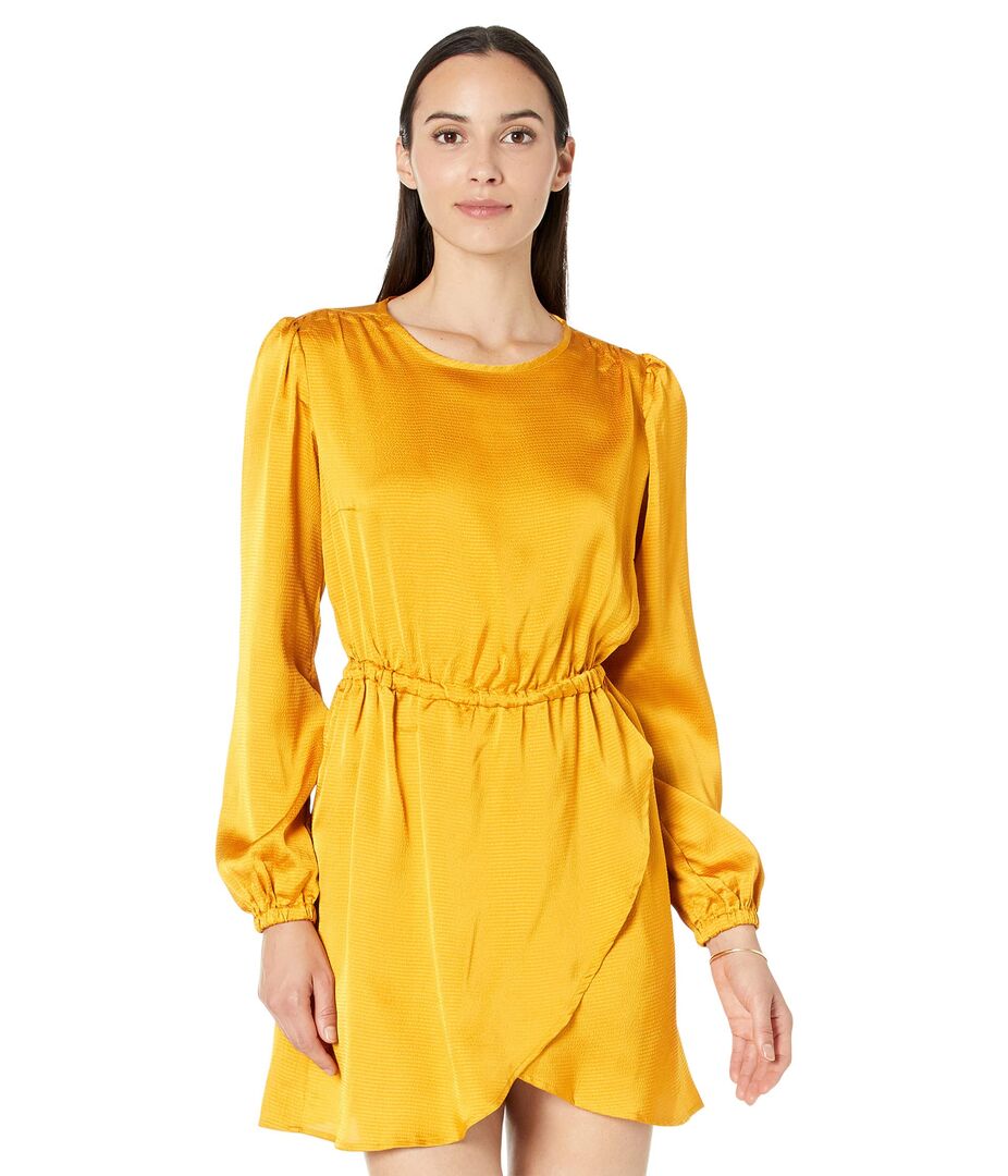 Платье MICHAEL Michael Kors, Satin Long Sleeve Flounce Dress 9831490 | Marigold фото 1