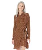 Платье MICHAEL Michael Kors, Geo Button-Down Tie Dress 9831492 | Marigold фото 1