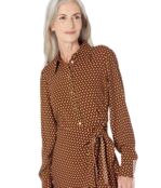 Платье MICHAEL Michael Kors, Geo Button-Down Tie Dress 9831492 | Marigold фото 3