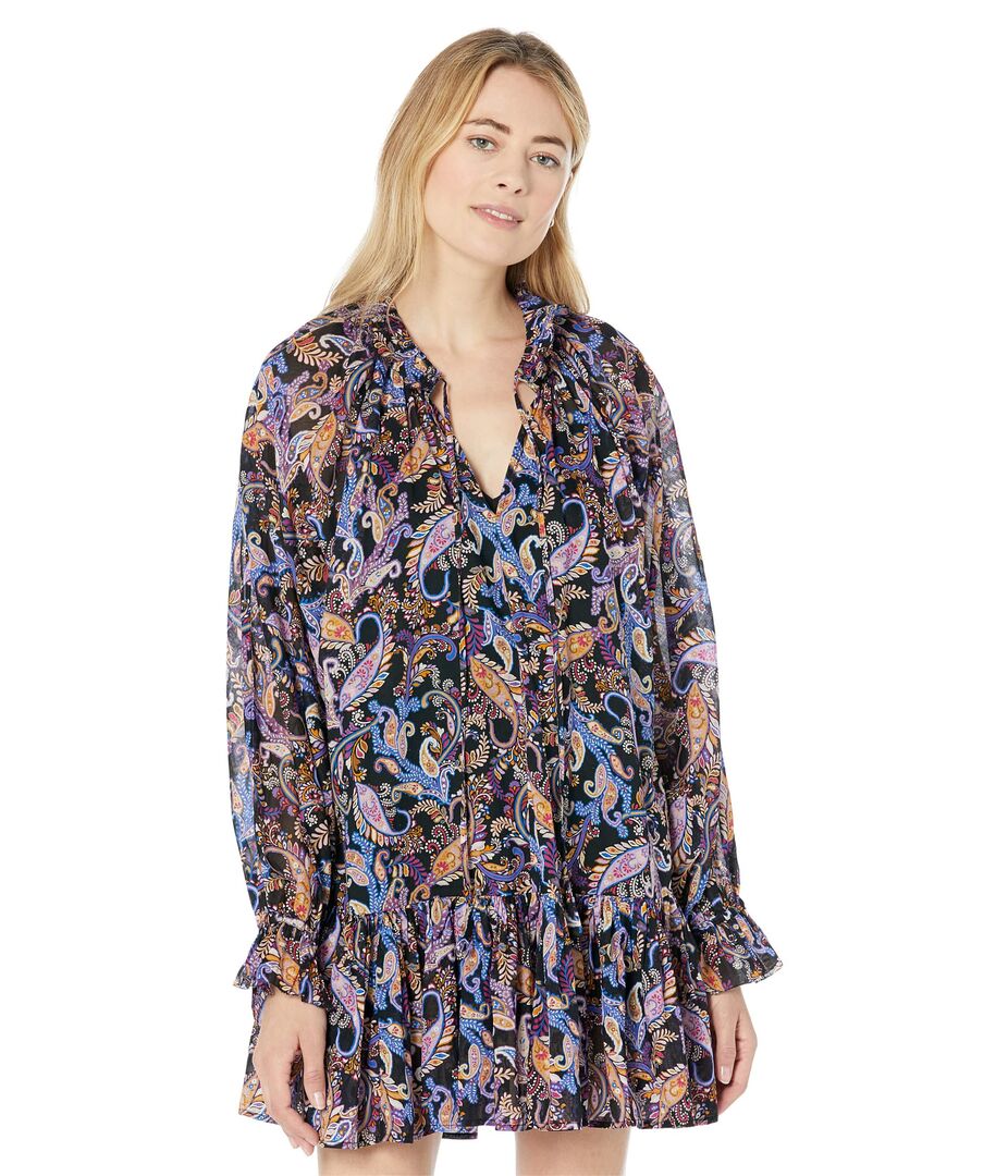 Платье SUNDRY, Paisley Boho Mini Dress 9831889 | Navy/Orchid фото 1