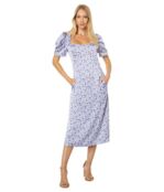 Платье Lost + Wander, Violetta Short Sleeve Midi Dress 9832235 | Purple Floral фото 1