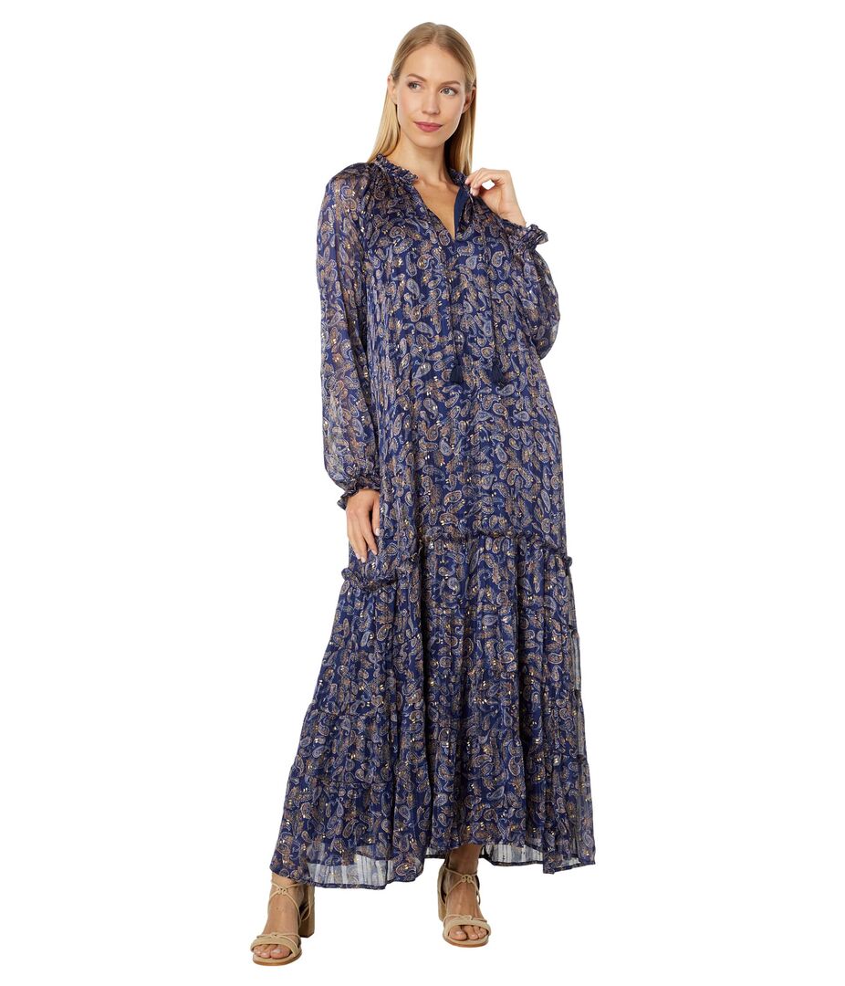 Платье Lost + Wander, Wish Upon Maxi Dress 9832257 | Navy Gold Paisley фото 1