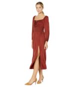 Платье bella dahl, Ruched Midi Dress with Slit 9835789 | Brandy фото 4