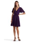 Платье LAUREN Ralph Lauren, Crinkle Georgette Surplice Dress 9846513 | Branford Purple фото 1