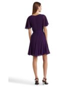 Платье LAUREN Ralph Lauren, Crinkle Georgette Surplice Dress 9846513 | Branford Purple фото 2