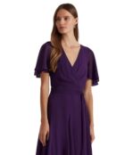 Платье LAUREN Ralph Lauren, Crinkle Georgette Surplice Dress 9846513 | Branford Purple фото 4