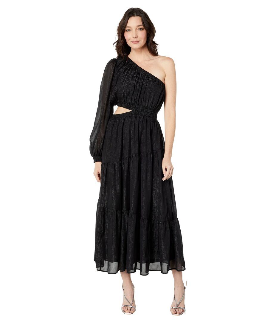 Платье MOON RIVER, One Shoulder Cutout Midi Dress 9855272 | Black фото 1