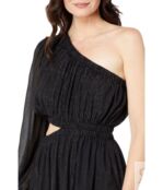 Платье MOON RIVER, One Shoulder Cutout Midi Dress 9855272 | Black фото 3