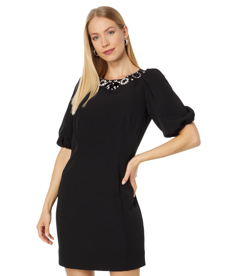 Платье Kate Spade New York, Embellished Double Crepe Dress 9856467 | Black фото 1