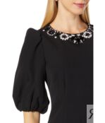 Платье Kate Spade New York, Embellished Double Crepe Dress 9856467 | Black фото 3