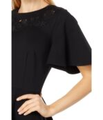 Платье Kate Spade New York, Embroidered Cutwork Ponte Dress 9856469 | Black фото 3