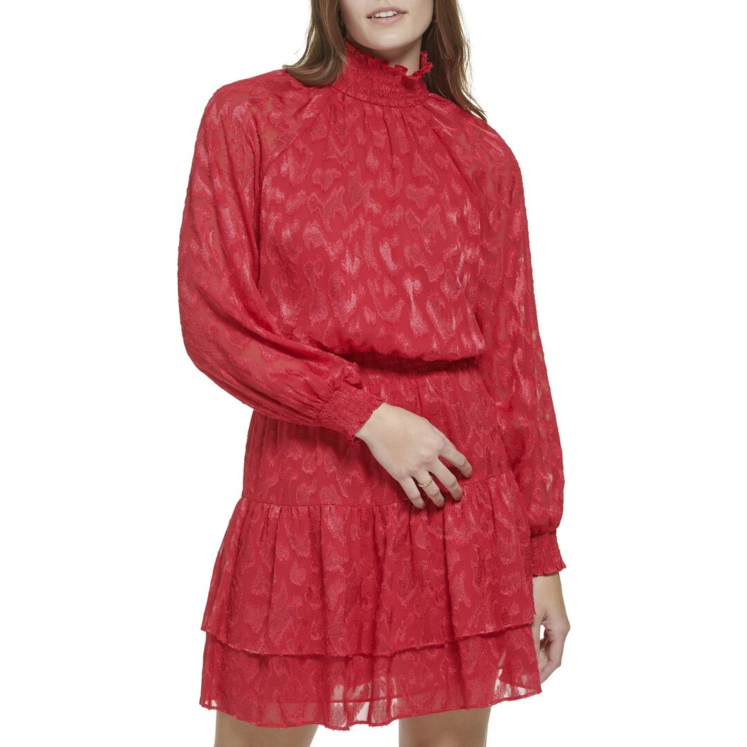 Платье Calvin Klein, Long Sleeve High Collar Dress 9861908 | Rouge фото 1