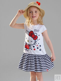 Платье трикотажное для девочки c принтом Hello Kitty PlayToday Kids