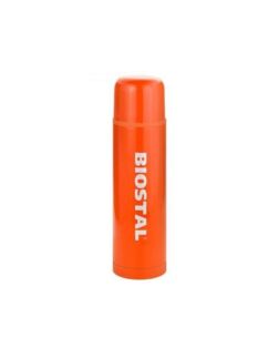 Термос Biostal NB-1000 C-О с кнопкой, оранжевый 1 л Biostal