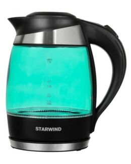 Чайник электрический StarWind SKG2219, 2200Вт, бирюзовый и черный Starwind