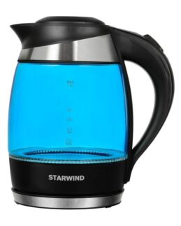 Чайник электрический Starwind SKG2216 1.8л. 2200Вт синий/черный (корпус: ст