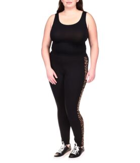 Леггинсы MICHAEL Michael Kors, Plus Size Cheetah Stripe Leggings