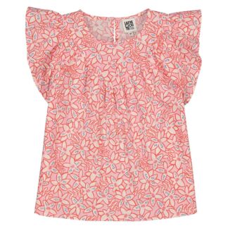 Блузка с воланами и цветочным принтом  3 года - 94 см розовый