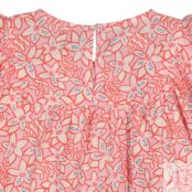 Блузка с воланами и цветочным принтом  7 лет - 120 см розовый