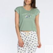 Пижама с брюками-капри из джерси Sud  M зеленый