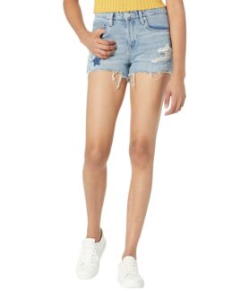 Шорты Blank NYC, Star Wash Barrow Denim High-Rise Shorts in Starry Night