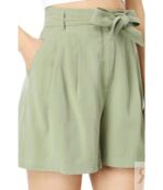 Шорты BCBGMAXAZRIA, Tie Shorts 9798105 | Oil Green фото 3