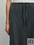 Атласная юбка миди с эластичным поясом Zarina