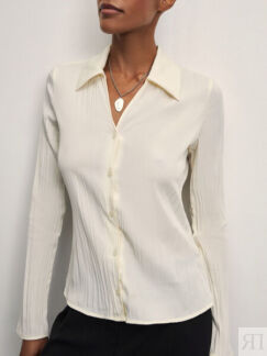 Приталенная блузка из жатой ткани Zarina