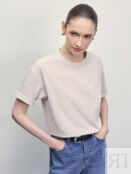 Базовая футболка из плотного хлопка Zarina