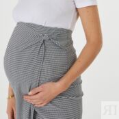 Юбка из джерси для периода беременности с эффектом запаха  XL черный