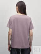 Базовая футболка из хлопка с V-образным вырезом Zarina