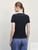 Базовая футболка из эластичного хлопка Zarina